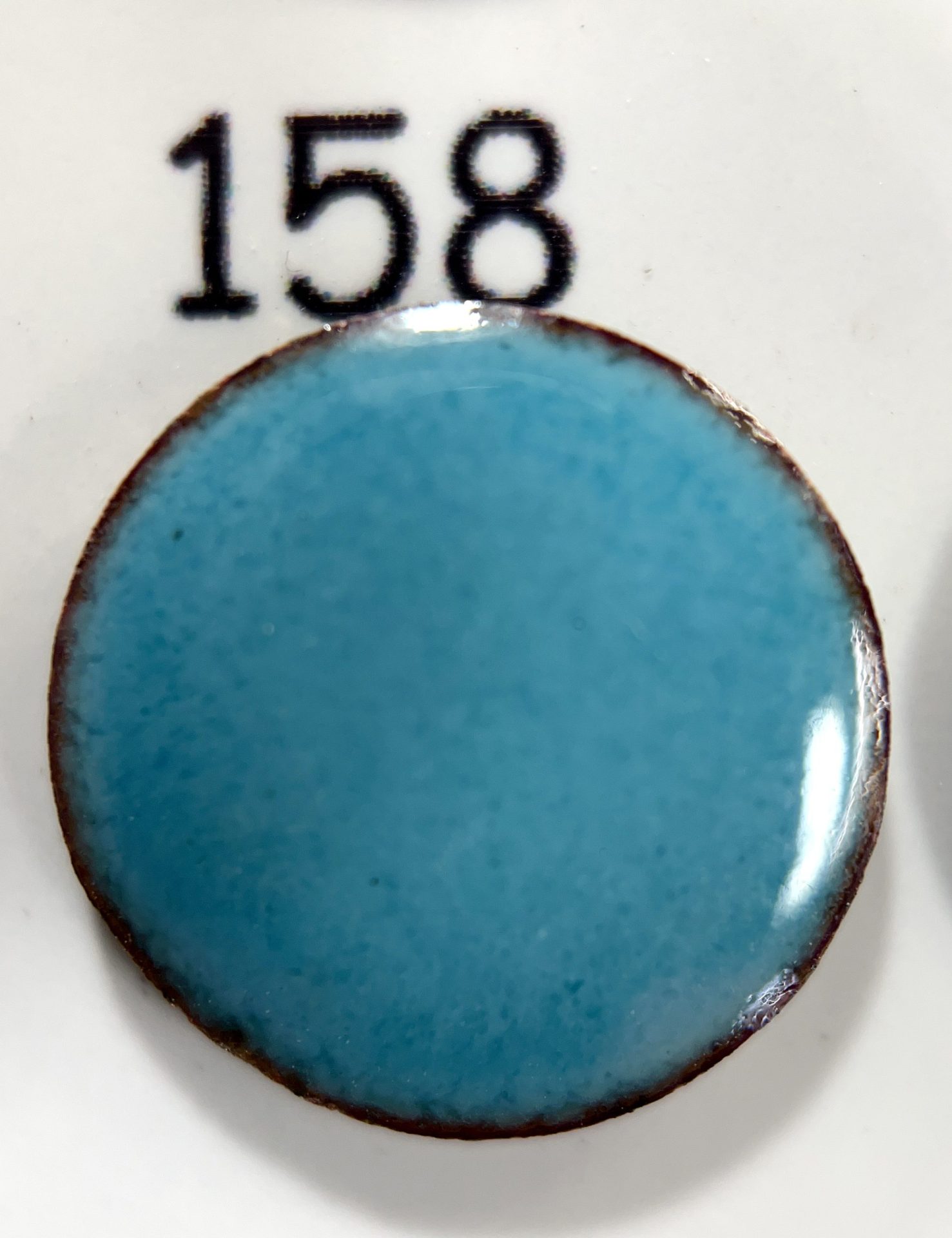 Pearly's Enamel Powder No. 158 Translucent Blue Turquoise 3oz. (85gr.) Great for torch/kiln/Cloisonné and Wet Packing Enameling