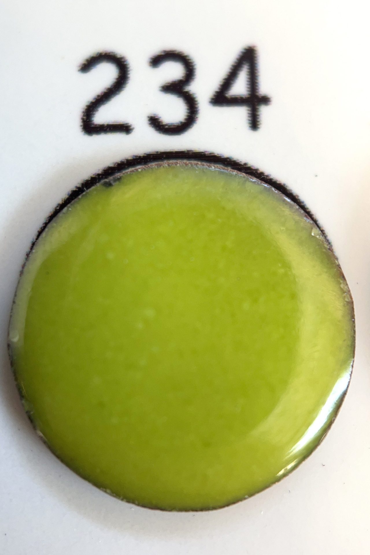 NEW!!! Pearly's Enamel Powder No. 234 Transparent light citric green 3oz. (85gr.) Great for torch/kiln/Cloisonné and Wet Packing Enameling