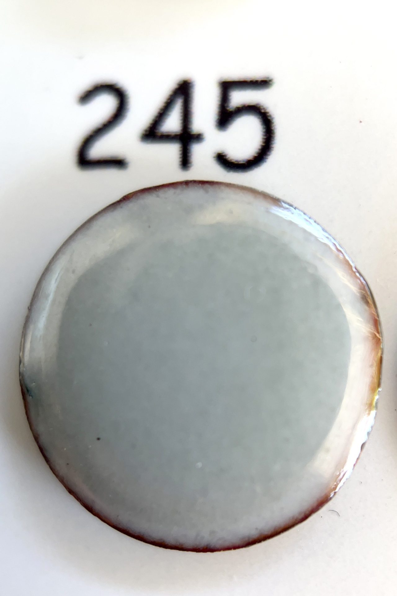 Pearly's Enamel Powder No. 245 Translucent Light Gray 3oz. (85gr.) Great for torch/kiln/Cloisonné and Wet Packing Enameling