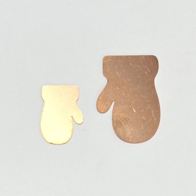 82 Christmas Gloves Copper Blanks #82