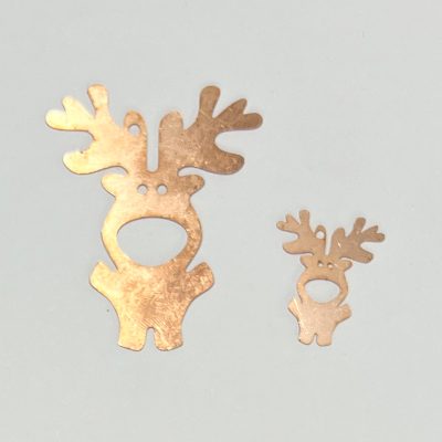 Christmas dear copper blank , stamped enamel , copper disc, disc, stamping blank, personalized disc, copper blank, raw copper