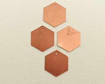 #40 Hexagonal Copper Blanks 24ga.