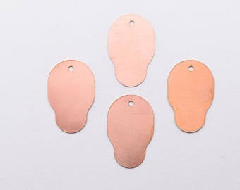 50 Skull Copper Blanks 24ga.