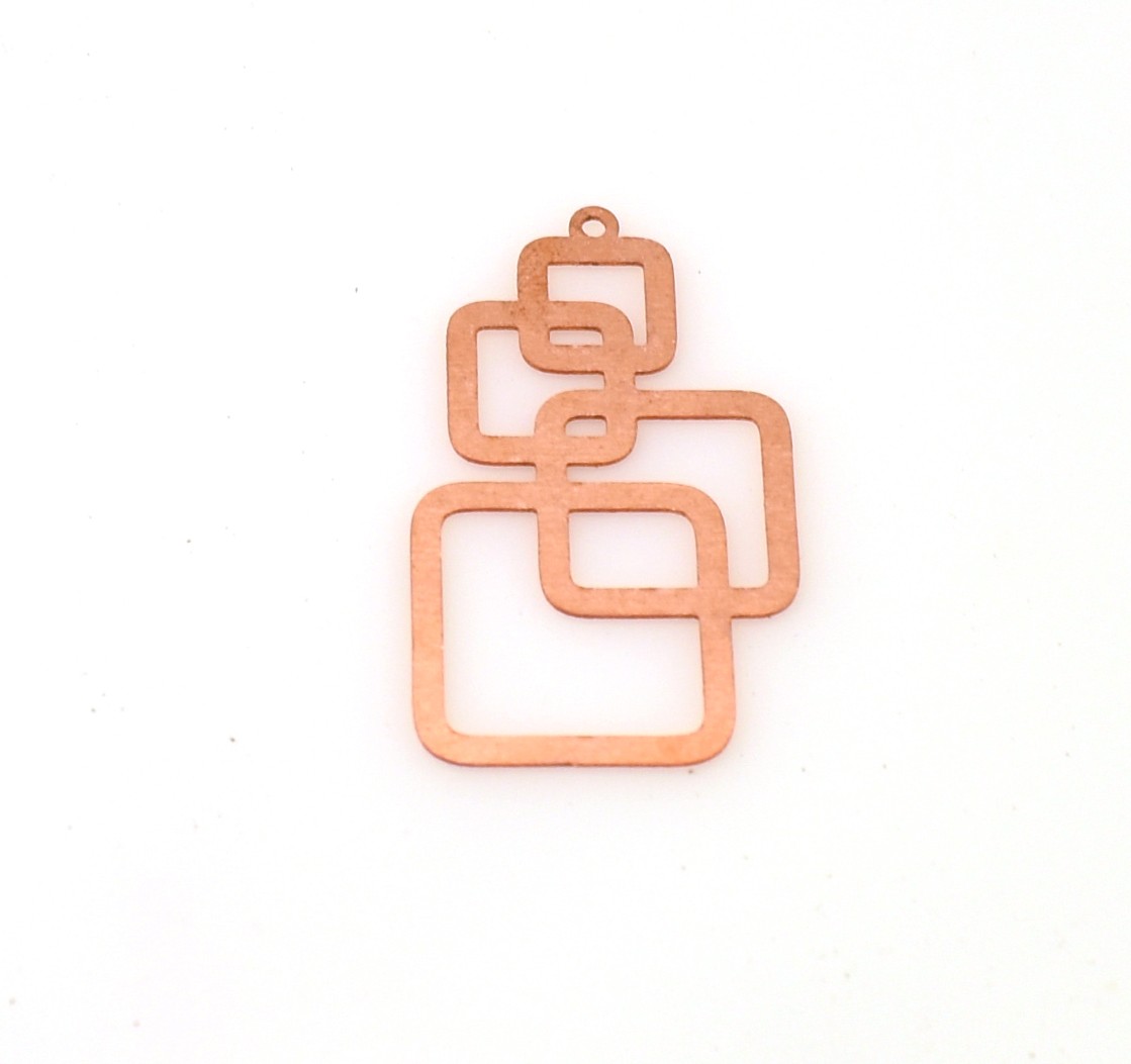 #439 Geometric Copper blank - 24 Gauge, Solid