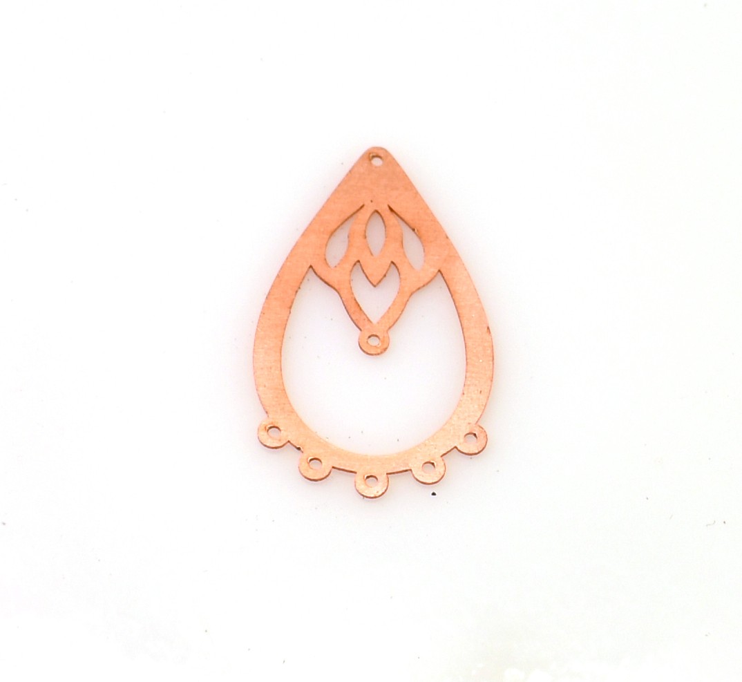 452 Drop Copper blank - 24 Gauge, Solid