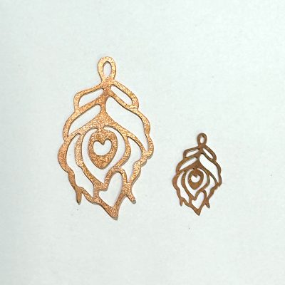 #374 Peacock Feather Copper Blanks