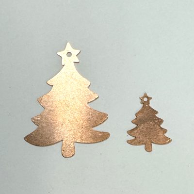 #75 Christmas tree copper blank , stamped enamel , copper disc, disc, stamping blank, personalized disc, copper blank, raw copper