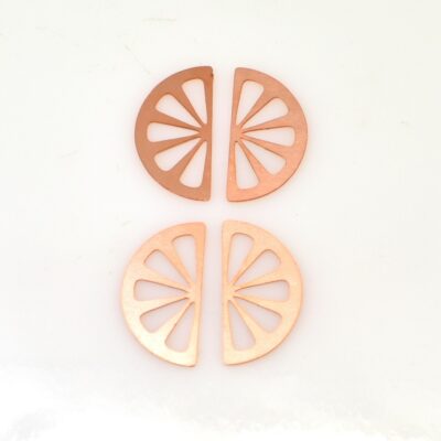 Half Citrus Fruit Slice Copper Blanks 24ga.