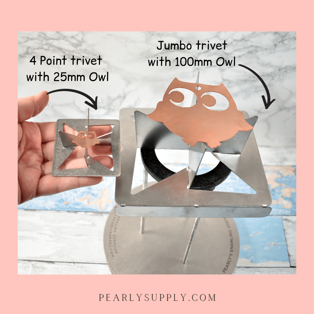 Jumbo 4 Points Trivet with legs for Torch Firing and Kiln Enameling, size 5.9"*5.3 hight 3.5" - fit to "Pearly's Enameling Station"