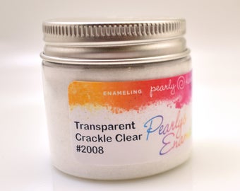Pearly's Enamel Powder Transparent Crackle Clear Enamel 2008 3oz. (85gr.) Great also for Cloisonné Enameling/Wet Packing Enamels
