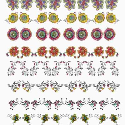 1002 Flowers Ceramic decals - Enamel Decal - Fusible Decal - Glass Fusing Decal ~ Waterslide Decal