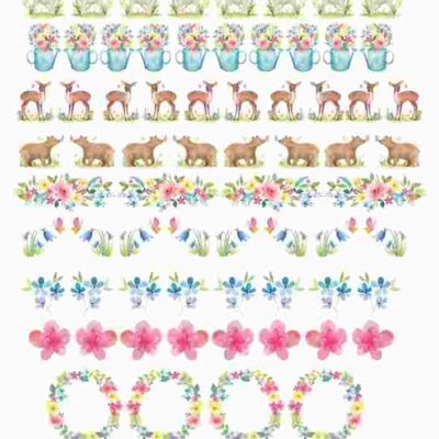 1003 Ceramic decals - Enamel Decal - Fusible Decal - Glass Fusing Decal ~ Waterslide Decal