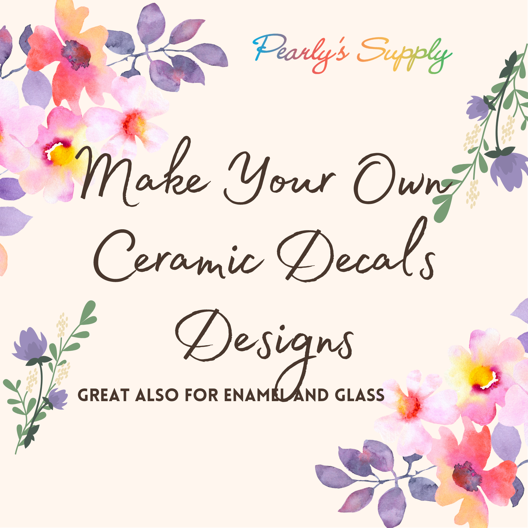 Custom Ceramic decals - Enamel Decal - Fusible Decal - Glass Fusing Decal ~ Waterslide Decal