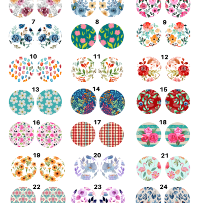 Circle Ceramic decals - Enamel Decal - Fusible Decal - Glass Fusing Decal ~ Waterslide Decal 4011