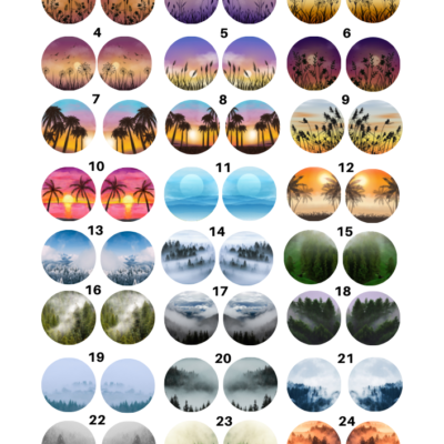 2012 Circle Ceramic decals - Enamel Decal - Fusible Decal - Glass Fusing Decal ~ Waterslide Decal