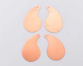 #64 Drop Copper blank - 24 Gauge, Solid