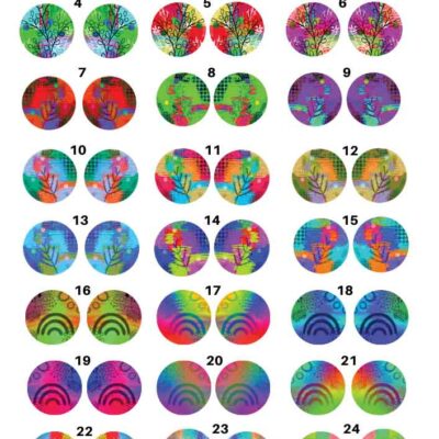 Circle Ceramic decals - Enamel Decal - Fusible Decal - Glass Fusing Decal ~ Waterslide Decal - 3005