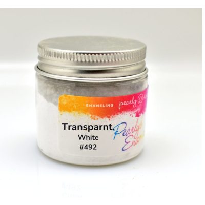 Pearly's Enamel Powder No. 492 Transparant White 3oz. (85gr.) Great for torch/kiln/Cloisonné and Wet Packing Enameling