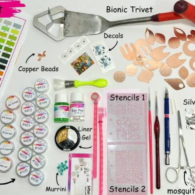 "Enamored with Enamel" Course and Material Kit - The magical synthesis of copper, enamel and glass in the flame for Lampworkers