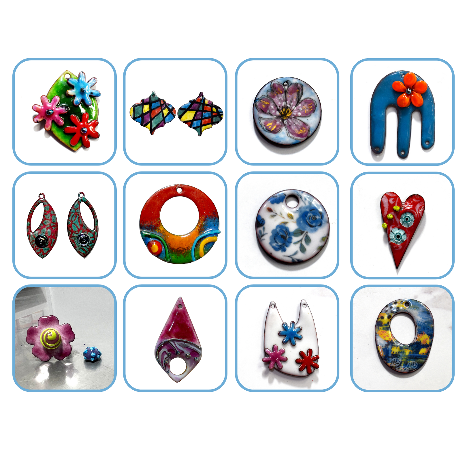 "Enamored with Enamel" Course and Material Kit - The magical synthesis of copper, enamel and glass in the flame for Lampworkers - Image 2