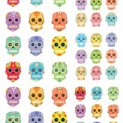 Suger Skull - Ceramic decals - Enamel Decal - Fusible Decal - Glass Fusing Decal ~ Waterslide Decal - 4003