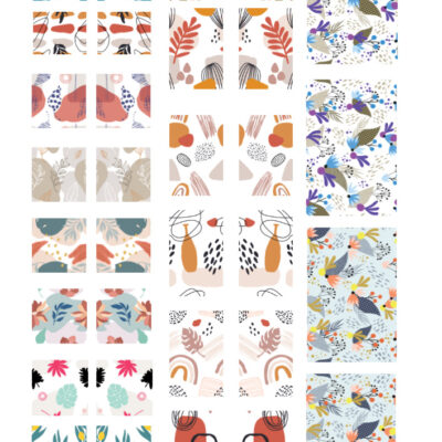 Abstract Ceramic decals - Enamel Decal - Fusible Decal - Glass Fusing Decal ~ Waterslide Decal - 5002