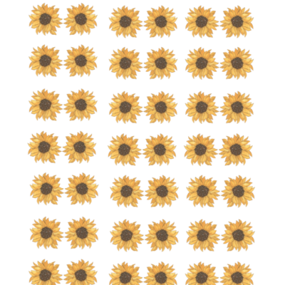 Sunflowers Ceramic decals - Enamel Decal - Fusible Decal - Glass Fusing Decal ~ Waterslide Decal - 6100