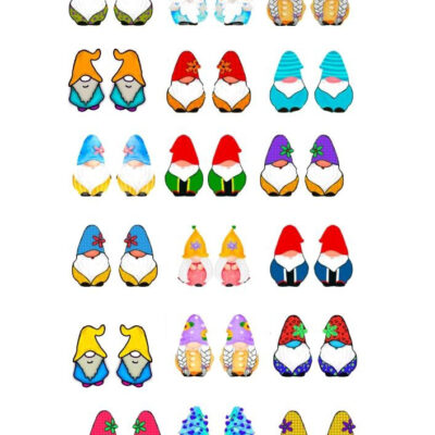 Gnome Ceramic decals - Enamel Decal - Fusible Decal - Glass Fusing Decal ~ Waterslide Decal - 7001