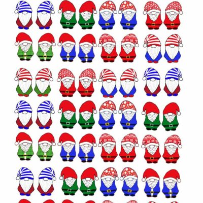 Gnome3 Ceramic decals - Enamel Decal - Fusible Decal - Glass Fusing Decal ~ Waterslide Decal - 4017