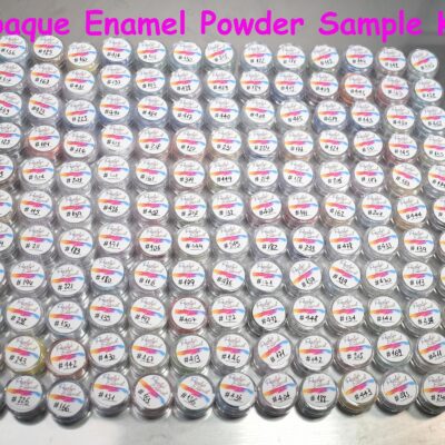 136 Pearly's Enamel Powder Samples Opaque Kit  (jars of 6gr.) Great for torch/kiln/Cloisonné and Wet Packing Enameling