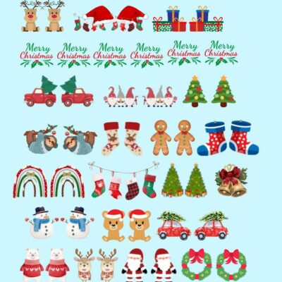7001 Christams Ceramic decals - Enamel Decal - Fusible Decal - Glass Fusing Decal ~ Waterslide Decal