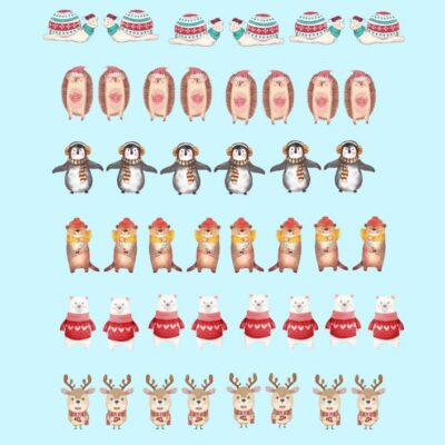 7002 Christams Ceramic decals - Enamel Decal - Fusible Decal - Glass Fusing Decal ~ Waterslide Decal