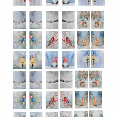 7003 Christams Ceramic decals - Enamel Decal - Fusible Decal - Glass Fusing Decal ~ Waterslide Decal