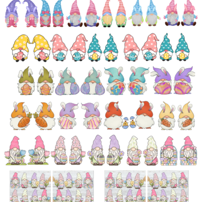 Valentine Gnome Ceramic decals - Enamel Decal - Fusible Decal - Glass Fusing Decal ~ Waterslide Decal - 2117