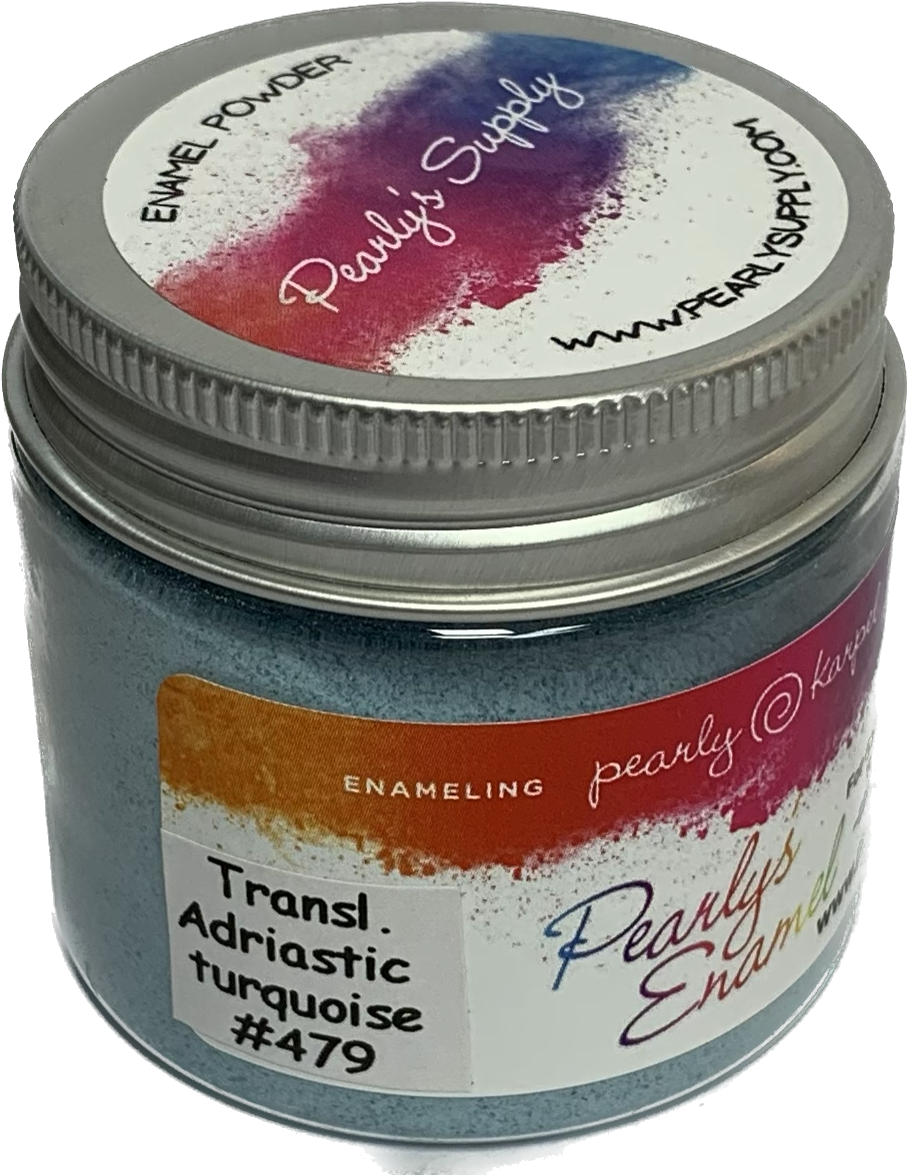 Pearly's Enamel Powder No.479 Opaque Adriastic turquoise . (85gr.) Great for torch/kiln/Cloisonné - Image 2