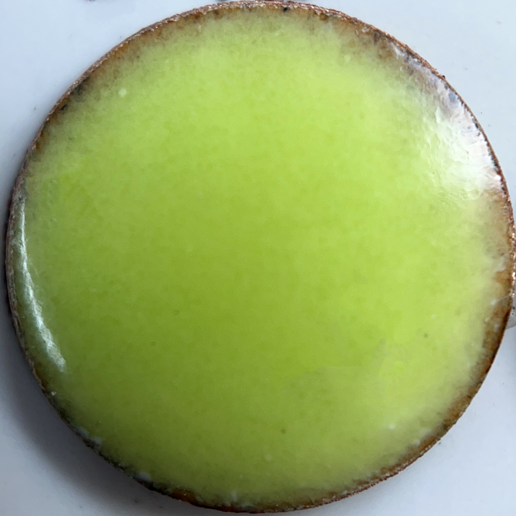 New!!! Pearly's Enamel Powder No. 341 Transparent Tea Green 3oz. (85gr.) Great for torch/kiln/Cloisonné and Wet Packing Enameling