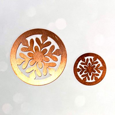 310# Snowflake copper blank , stamped enamel , solid copper, disc, stamping blank, personalized disc, copper blank, raw copper