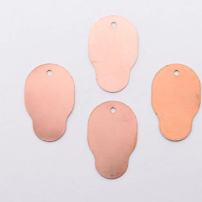 50# Skull copper blank , stamped enamel , solid copper, disc, stamping blank
