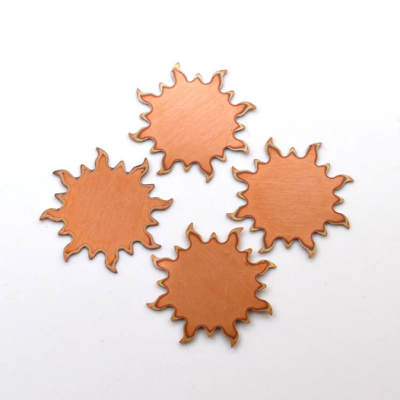 60# Sun copper blank , stamped enamel , solid copper, disc, stamping blank, personalized disc, , copper blank, raw copper Active Restock requests