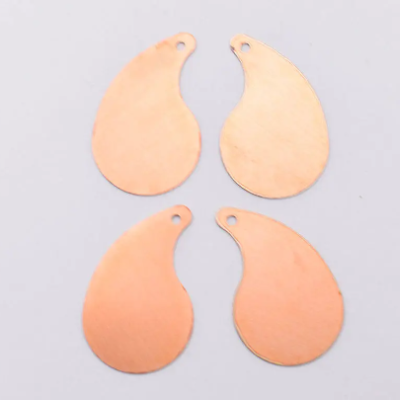 64# Drop copper blank , stamped enamel , solid copper, disc, stamping blank, personalized