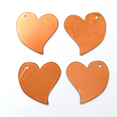 137# Heart 30mm copper blank, 24 Gauge, Solid