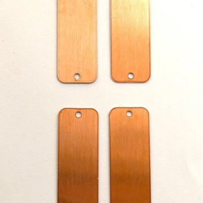146# Rectangle copper blank -24 Gauge, Solid