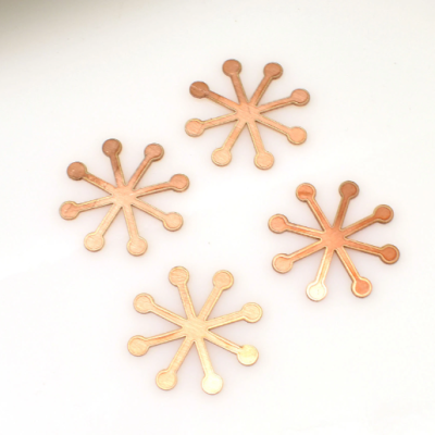 322# Snowflake copper blank , stamped enamel , solid copper, disc, stamping blank, personalized disc, , copper blank, raw copper