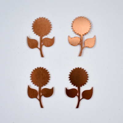 644# Flower copper blank - 24 Gauge, raw Solid