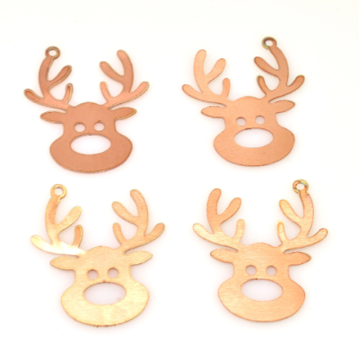 Copper - 318# Christmas Deer copper blank , stamped enamel , solid copper, stamping blank, personalized copper blank