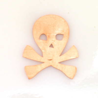 Copper - 408# Halloween skull copper blank - 24 Gauge, raw Solid