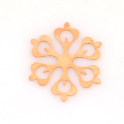 Copper - 415# Snowflake copper blank , stamped enamel , solid copper, stamping blank, personalized copper blank, raw copper