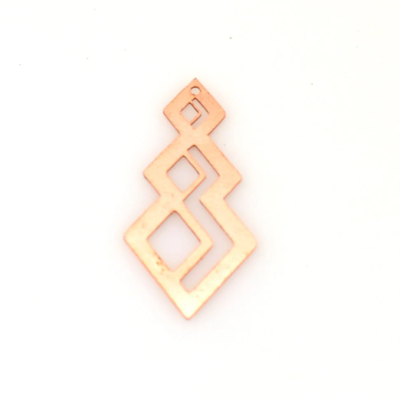 Copper - 436# Geometric Copper blank - 24 Gauge, Solid