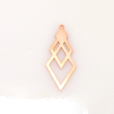 Copper - 440# Geometric Copper blank - 24 Gauge, Solid