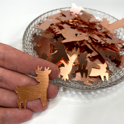 Copper - 676# Dear copper blank , stamped solid copper, round stamping blank, personalized copper blank, raw copper